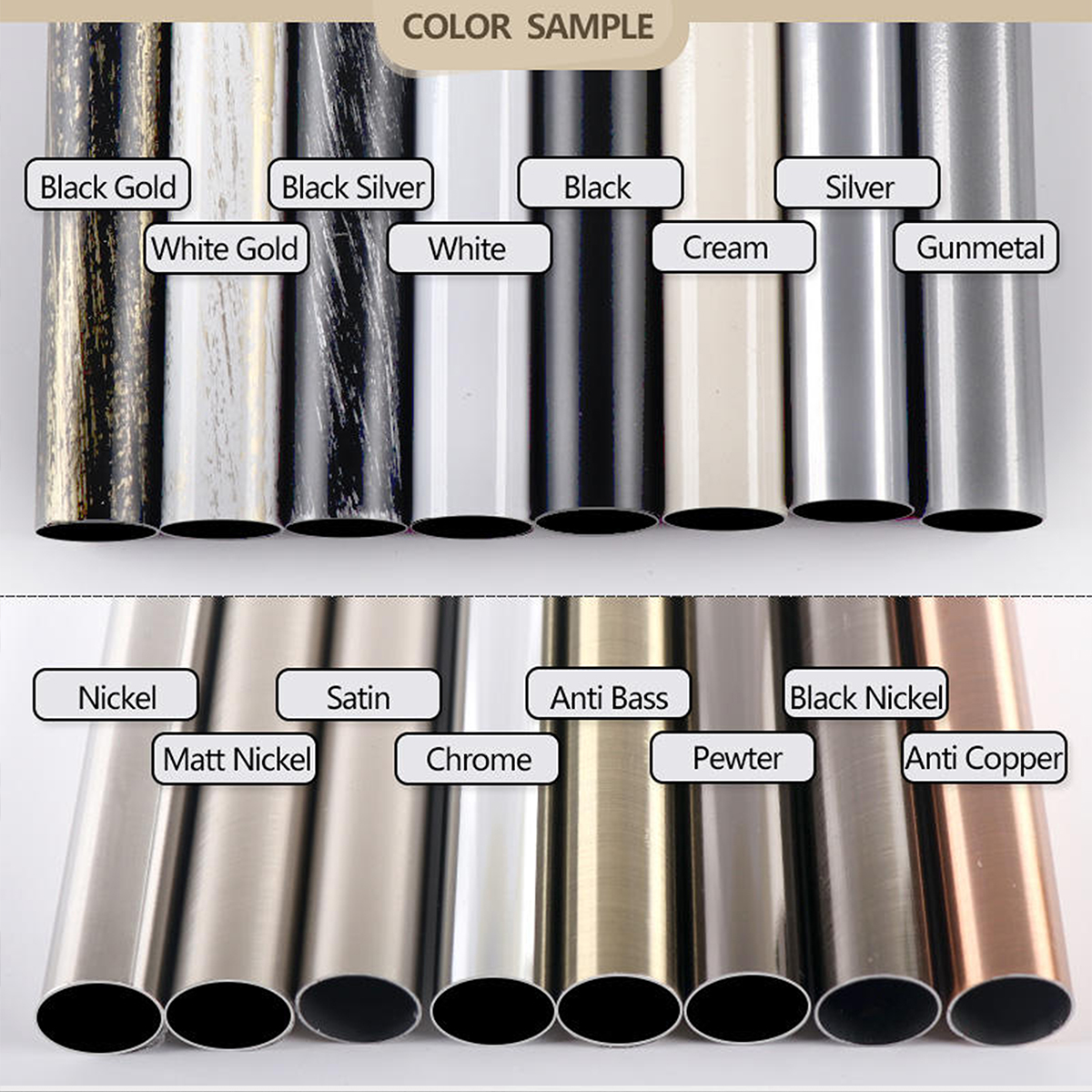 Competitive Price Modern Curtain Rod Set Eco-friendly Customized Length Contracted Curtain Poles Tracks Accessories
