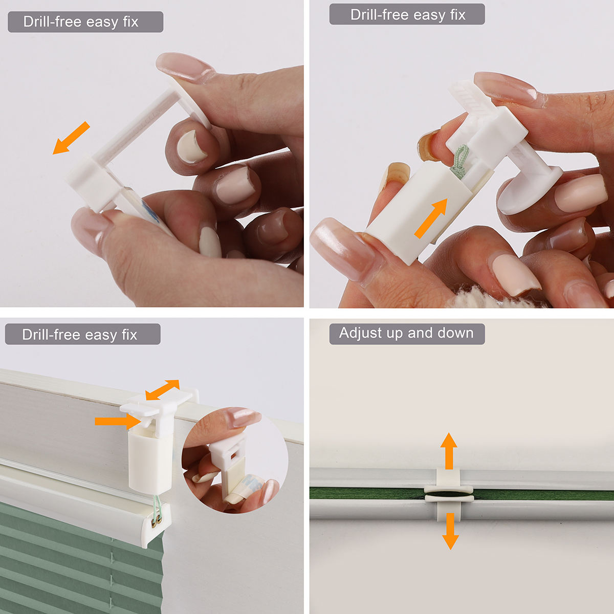 Day and Night Noise Reduction Cellular Shades Top Down Bottom up 50% Blackout Window Roller Blinds