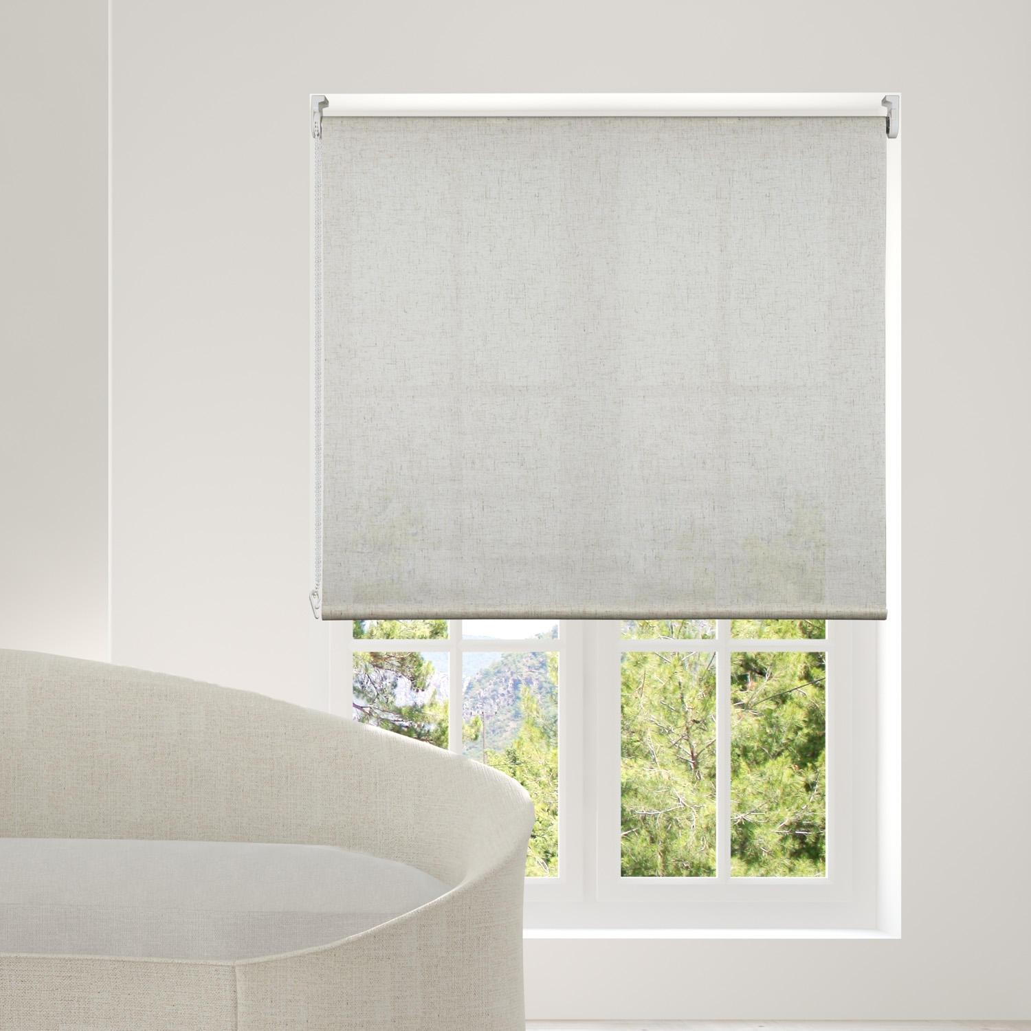 Linen Roller Shades Persian Polyester Shade Customize Blind for Window