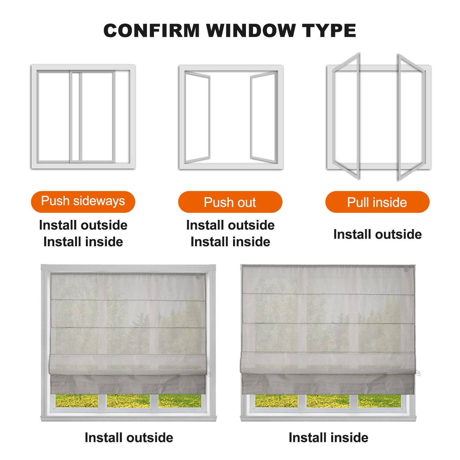 Custom Made Roman Shade Window Blinds Easy Install Blackout Manual Roman Blinds Modern Raffrollo Curtain for Window Black Fabric