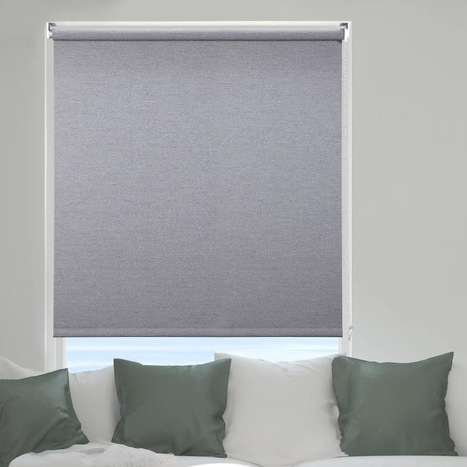 Light Weight Manual Roller Blind Indoor Home Sunshade Fully Blackout Fabric Roller Window Curtains Sun Fabric Roller Curtains
