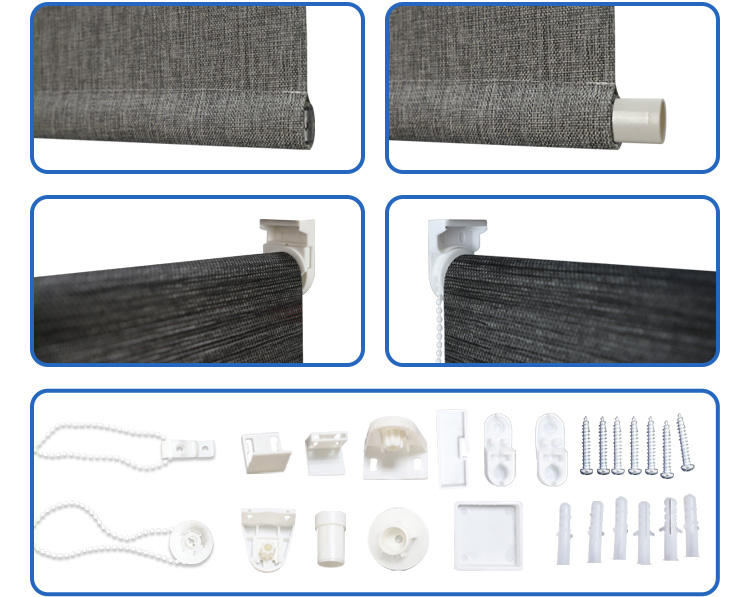 Manual Operation Polyester Roller Blind Day and Night Blackout Curtain for Home Window Shades & Shutters