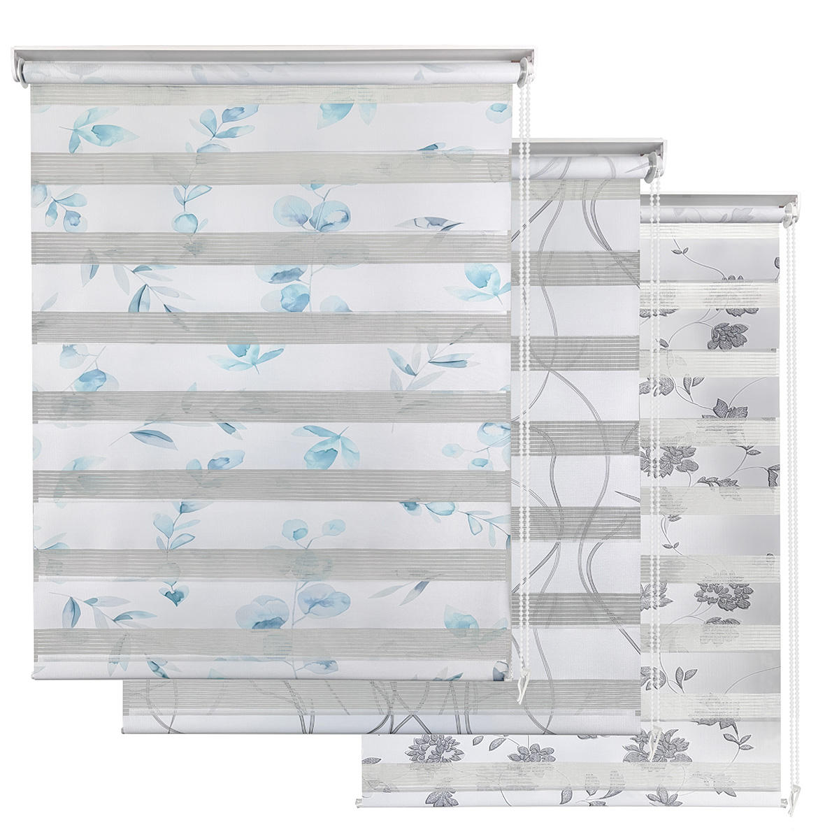 Modern Design Zebra Blinds Waterproof Window Manual Sunscreen Plisse with Horizontal Pattern for Hotel or Home