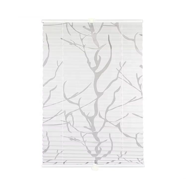 High Quality Translucent Curved Pattern Polyester Plisse Blinds Modern Pleated Window Shades Hot Sale Wholesale Pleated Blind