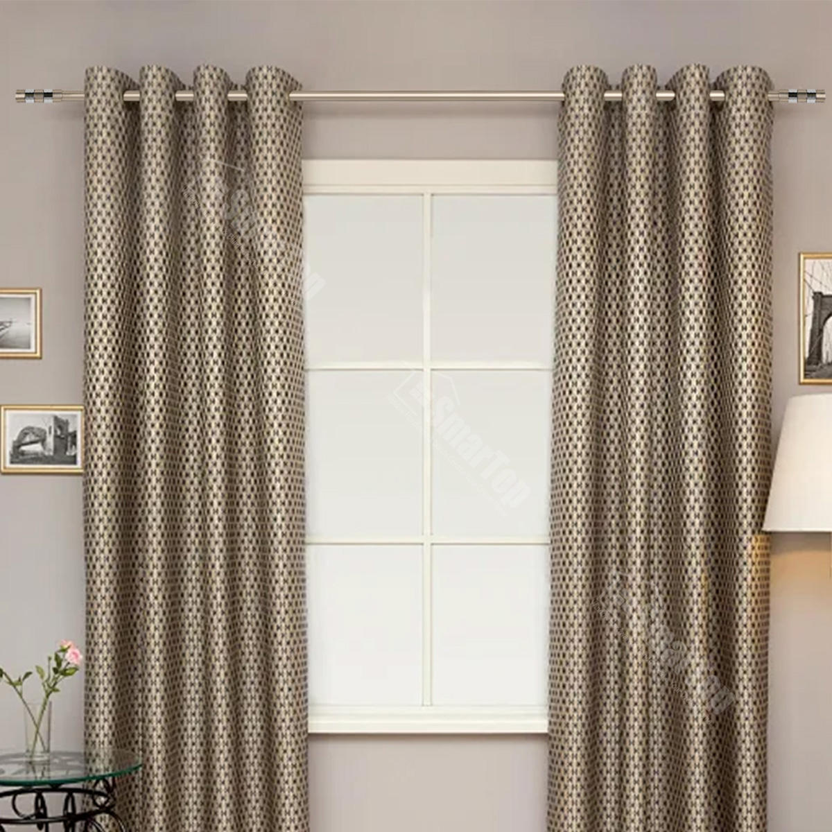 High Quality 5m/6m Extendable Iron Aluminum Curtain Rod Home Decor Metal Poles Traditional Design Factory Direct Accessories