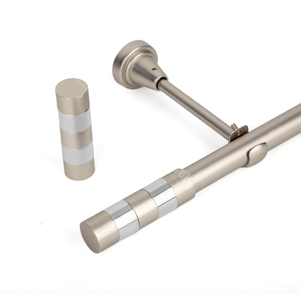 High Quality 5m/6m Extendable Iron Aluminum Curtain Rod Home Decor Metal Poles Traditional Design Factory Direct Accessories