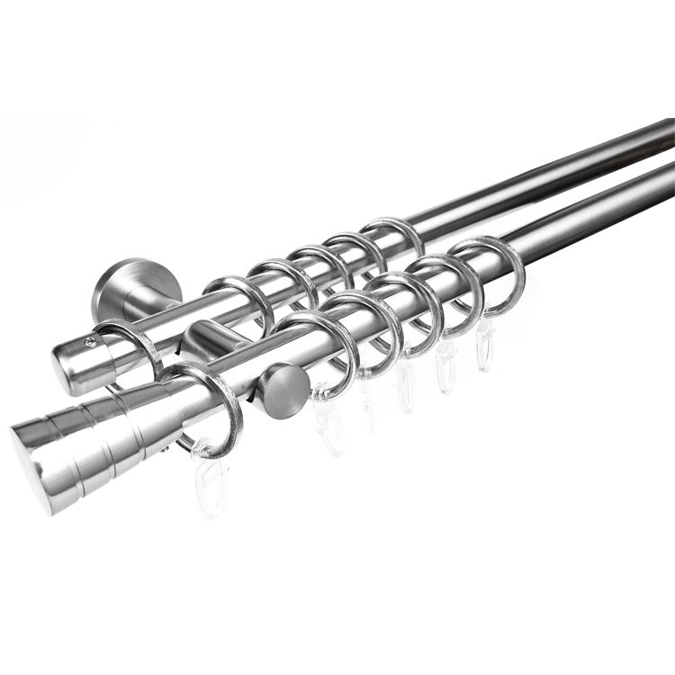 Classic Elegant Metal Curtain Rod Set Modern New Home Decoration Window Accessories with Free Samples