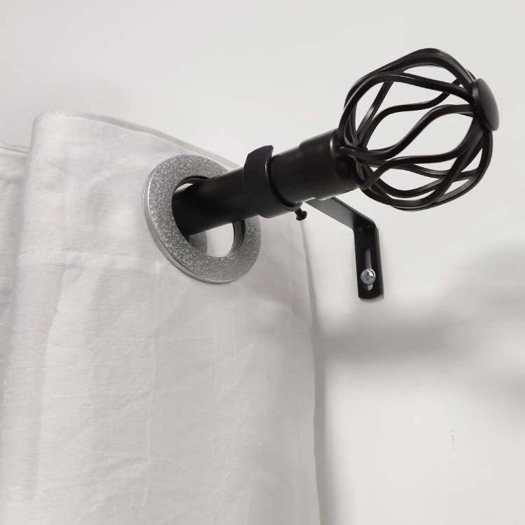 Modern Fashionable Single Extendable and Double Adjustable Metal Curtain Pole Set for Home Decorative Curtains