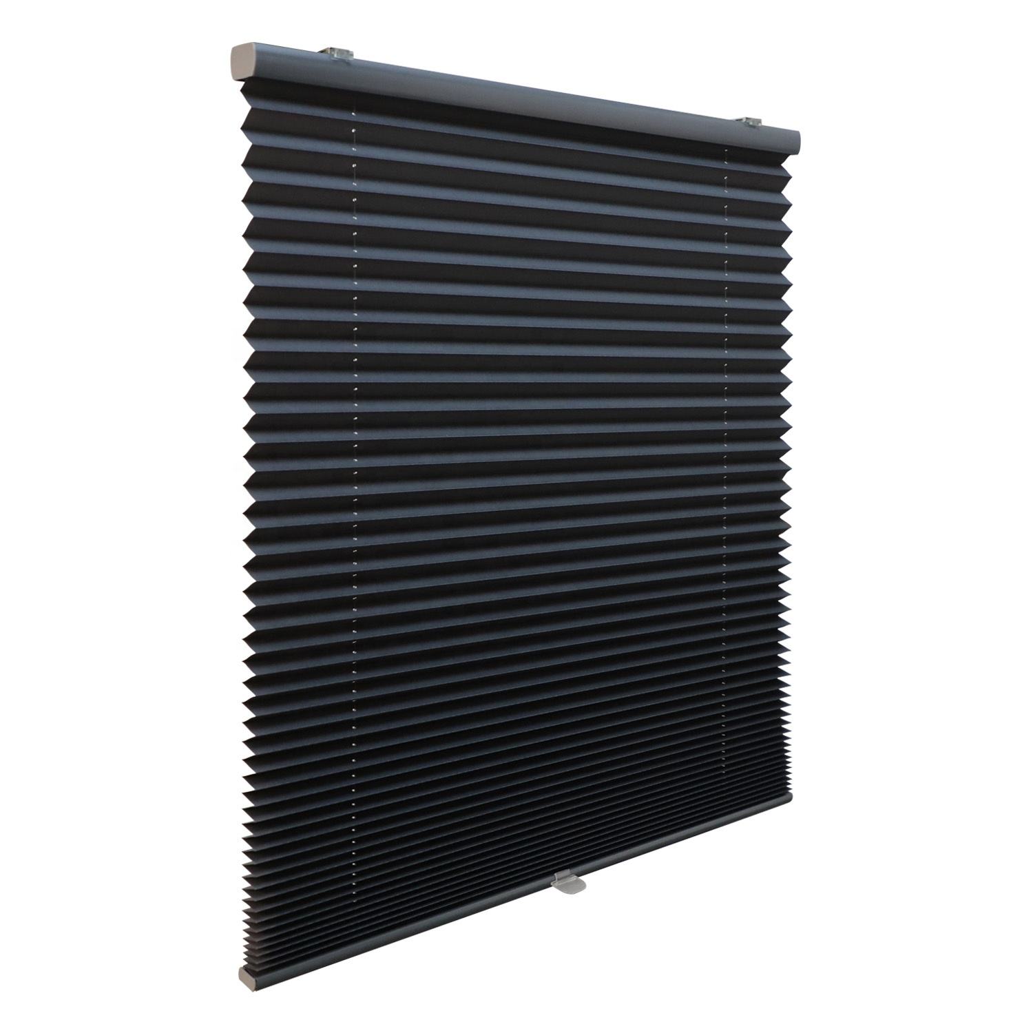 Modern Style Cordless Pleated Polyester Blinds Safe for Children Pets Built-In Installation Horizontal Pattern Skylight Office