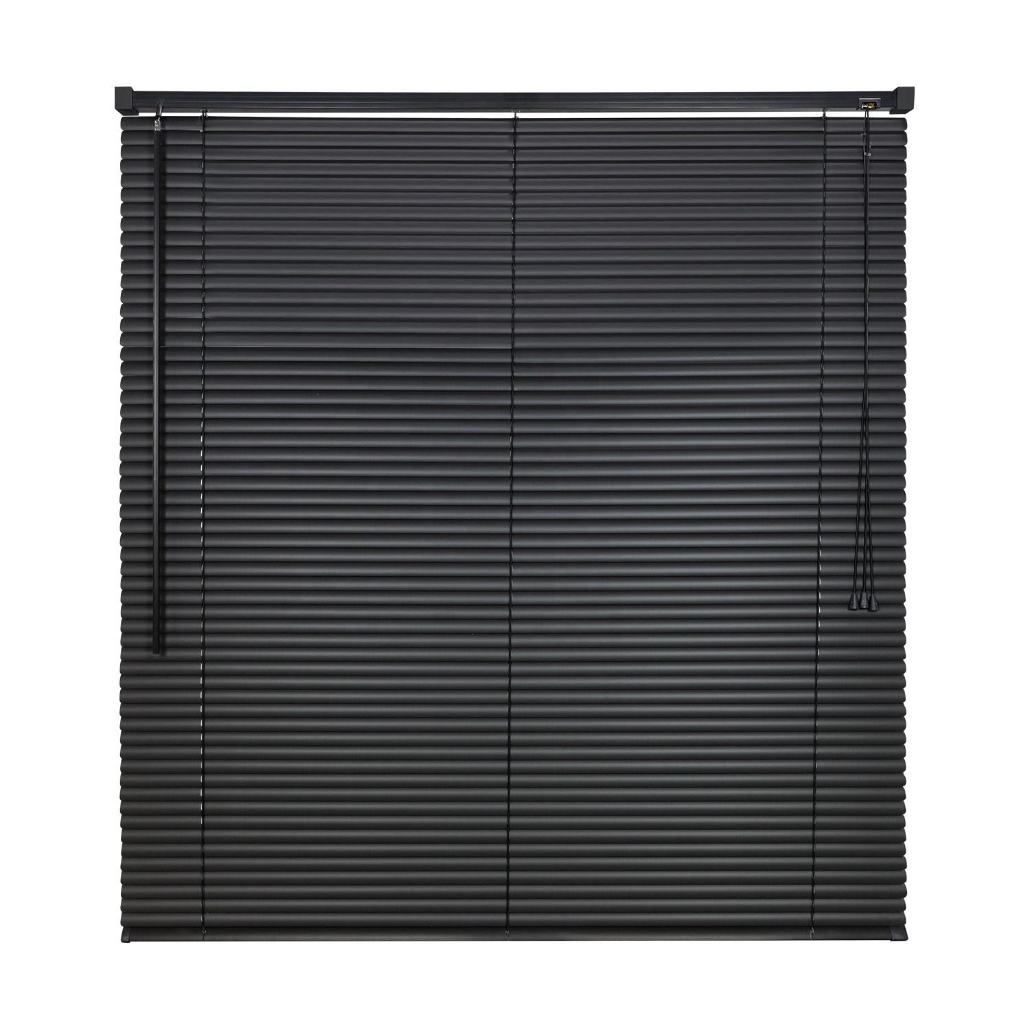 Factory Price Office Use PVC Venetian Blind Black Modern Design Rope Customized Logo High Quality for French Window