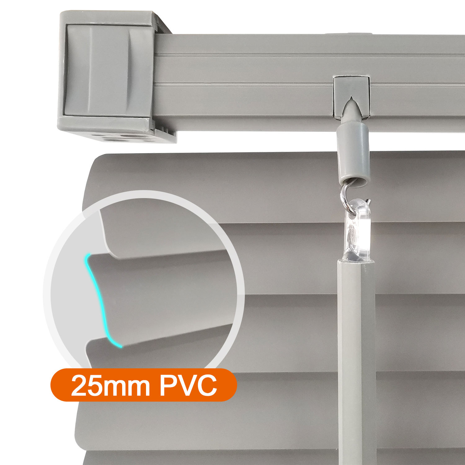High Quality 25mm PVC Pleated Venetian Blinds Eco-Friendly Cordless Window Shutter Blackout Fabric for Office or Home Use