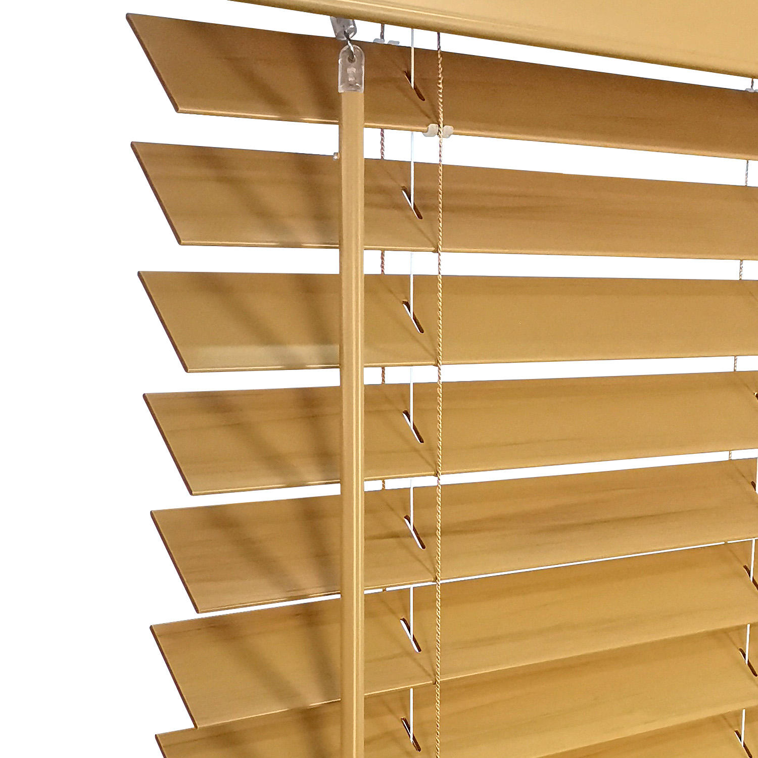 50mm Cordless Pleated Blinds PVC Venetian Blinds Window Cordless Venetian Blinds Faux Wood Blinds Wooden Window Venetian Blinds