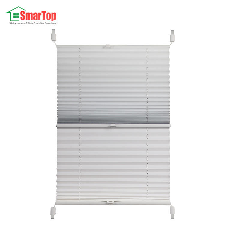 Custom Eco-friendly Pleated Blinds for Home Decoration Day&Night Shades Easy Fix Blinds Curtains in Custom Colors