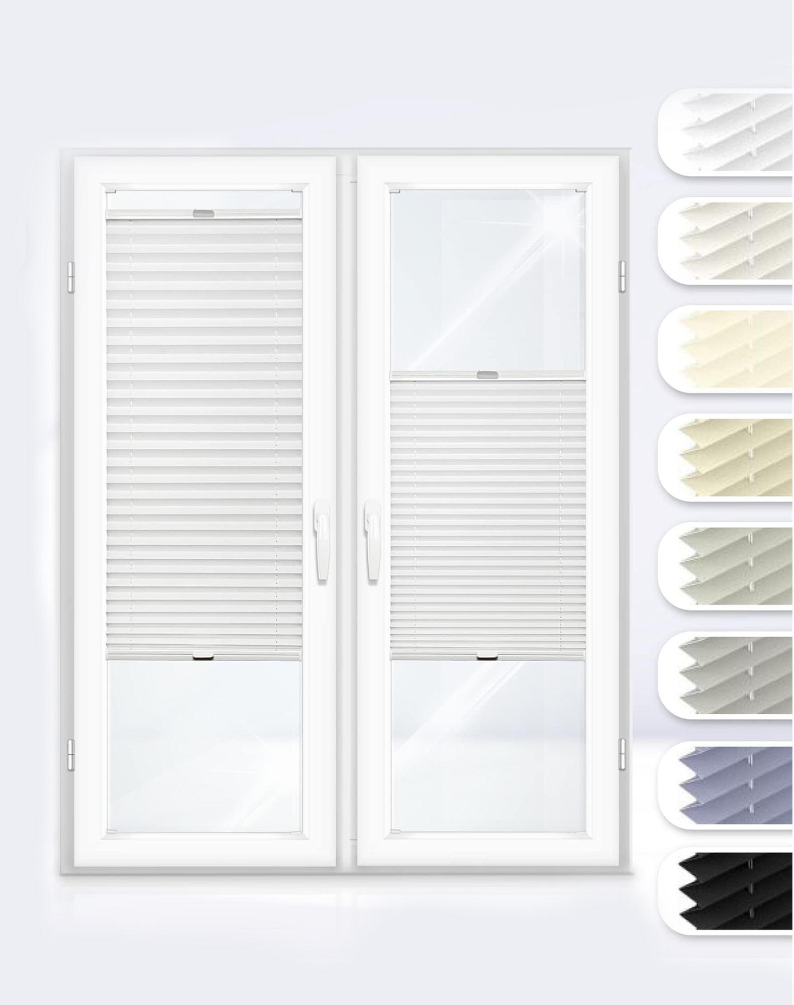 Custom Made Smartop Modern Style Motorized Anti UV Pleated Roller Blinds Built-In Window Cover Home New Measure Installation