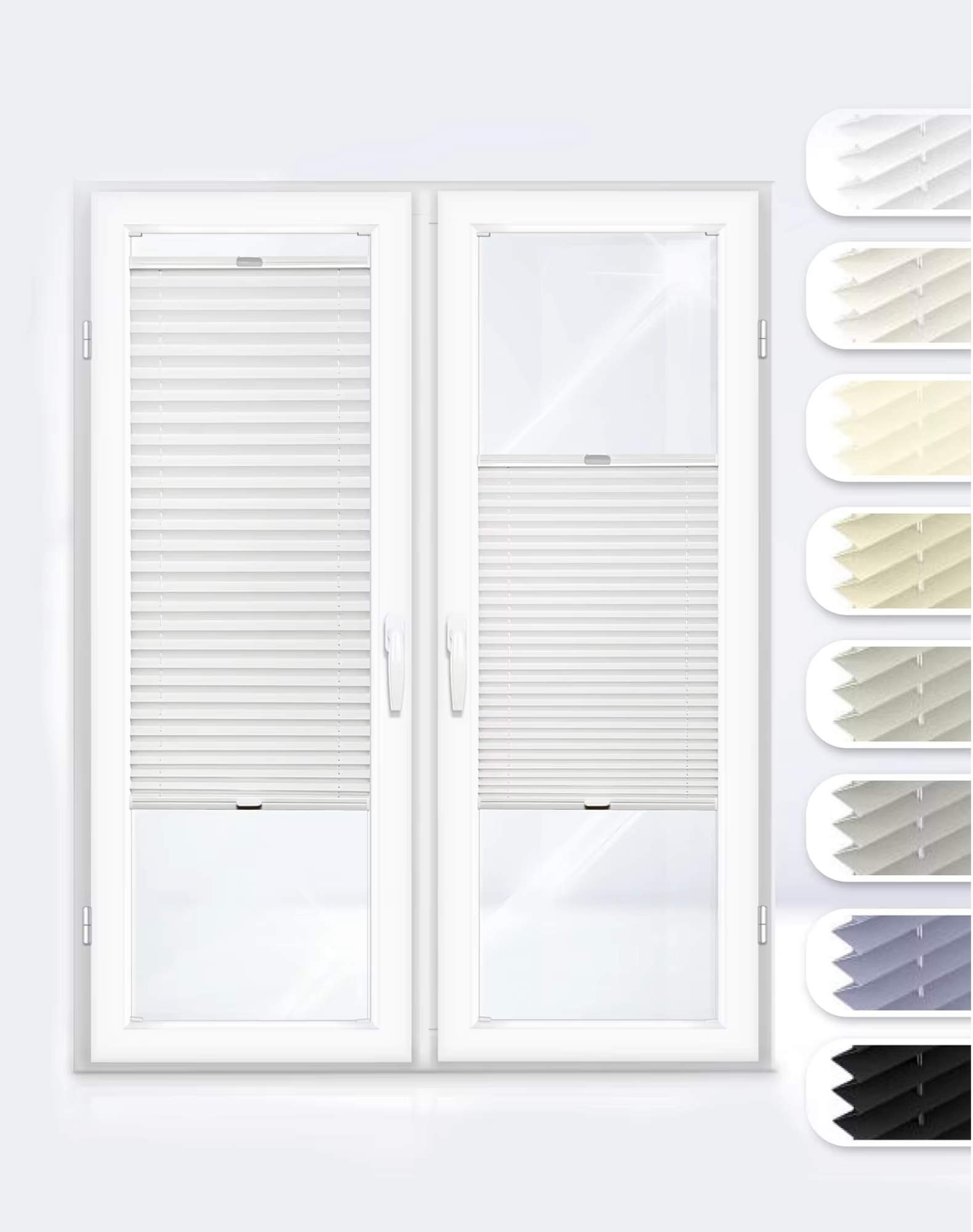 Smartop Factory Price Pleated Blinds Modern Design Manual Shutters and Shades for Windows Built-in Installation for Hotels