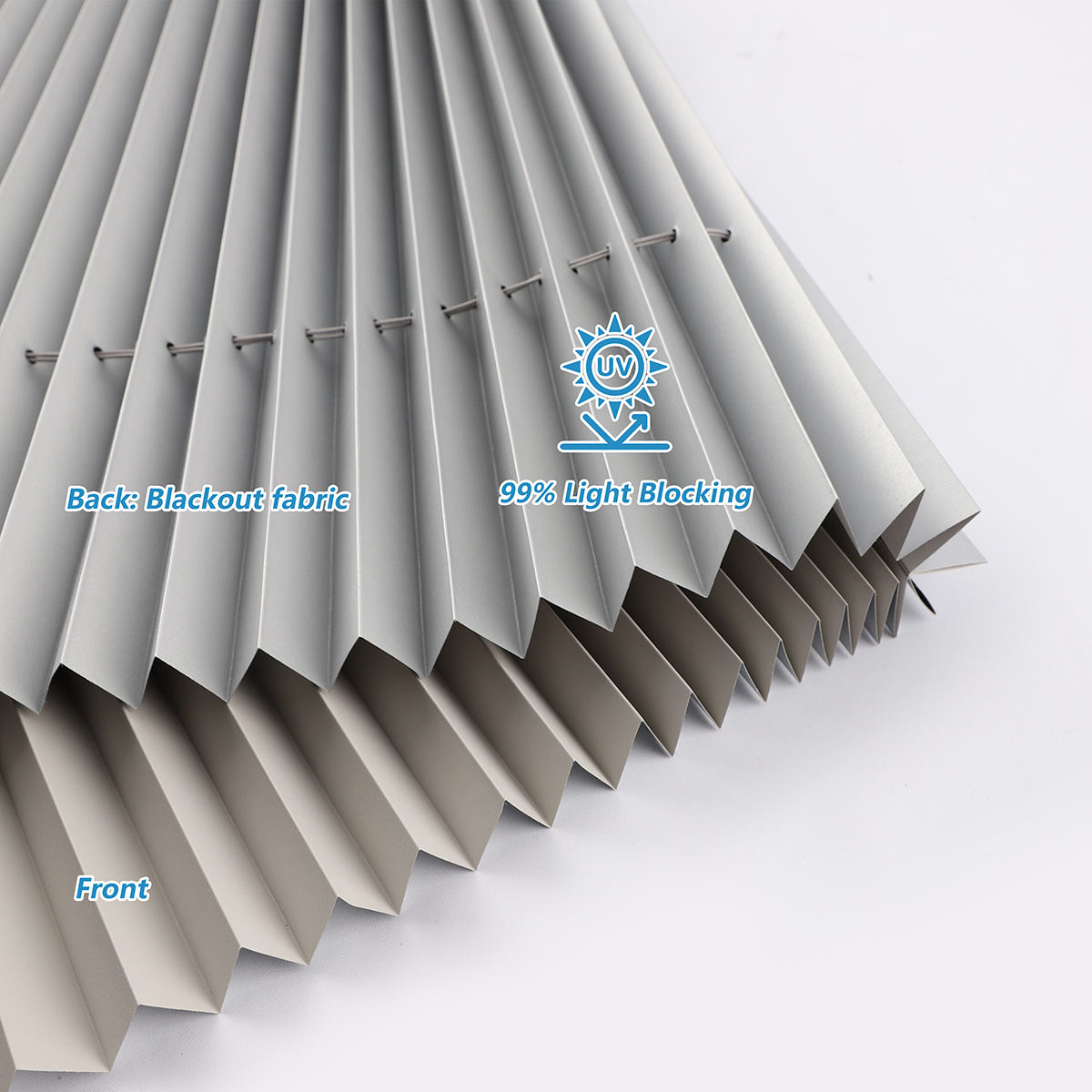 New Arrival Top Down Bottom up Cordless Pleated Blinds Custom Modern Light Block Out Pleated Blinds for Window