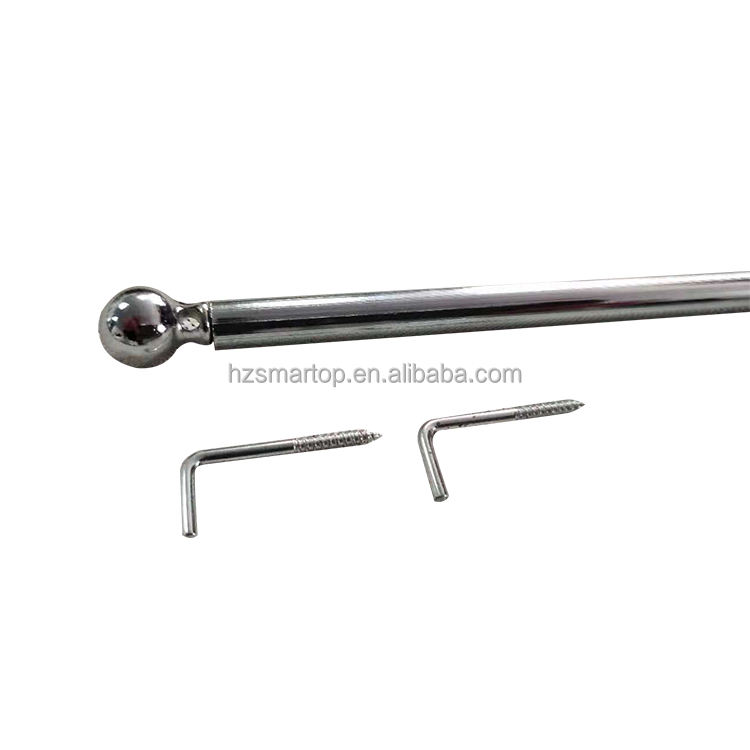 China Factory Wholesale Home Decoration Windows Curtain Pole Metal Extendable Curtain Pole