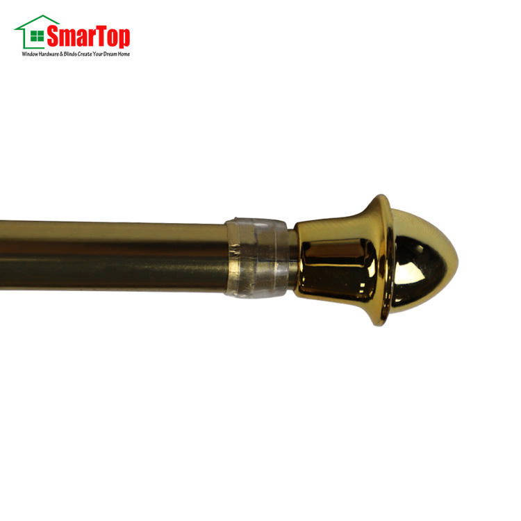 Mini Single Expandable Industrial Design Metal Coffee Curtain Rod Wholesale Single Window Curtain Poles Tracks & Accessories