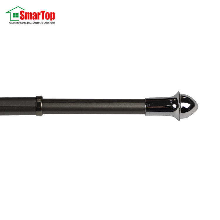 Mini Single Expandable Industrial Design Metal Coffee Curtain Rod Wholesale Single Window Curtain Poles Tracks & Accessories