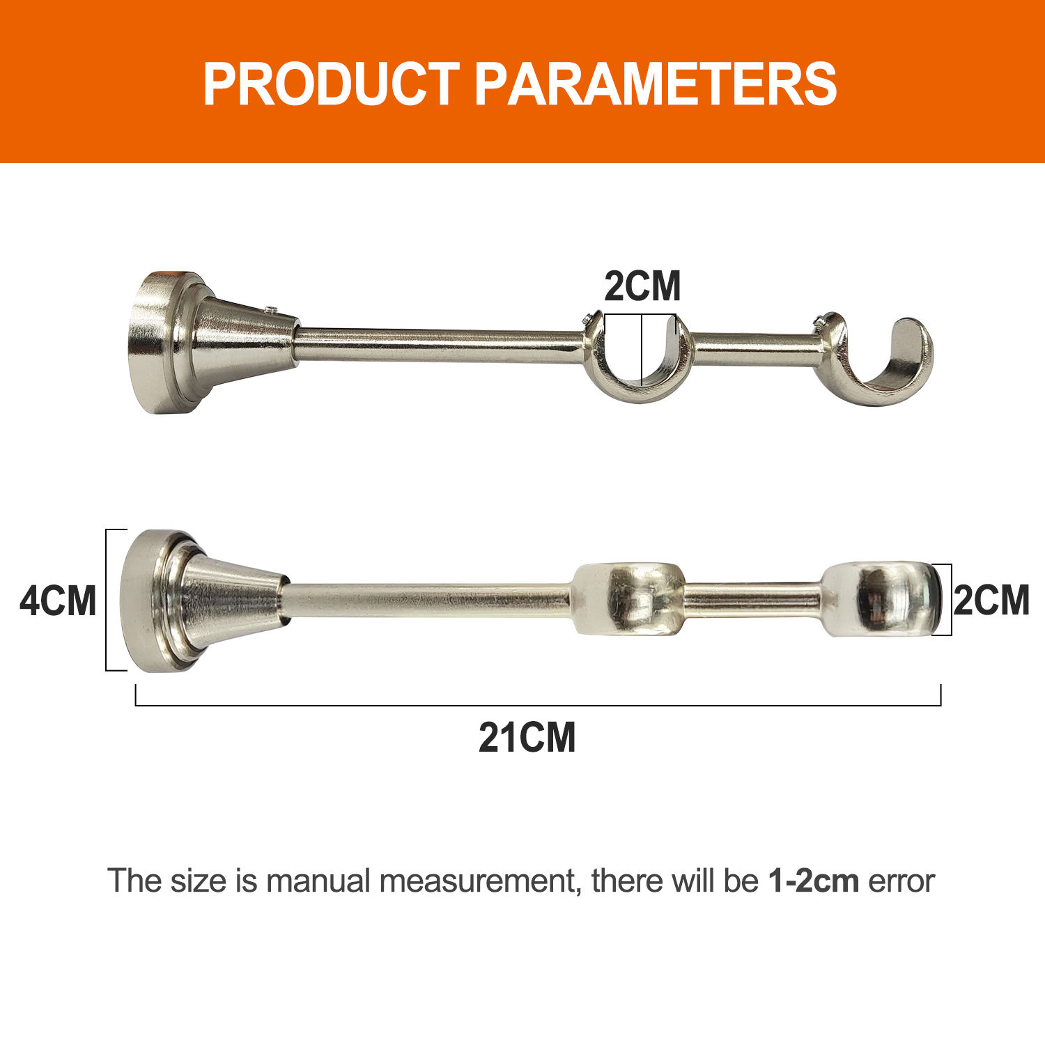 Modern Style Decorative Aluminium Curtain Bracket Metal Curtain Holders for Curtain Rod