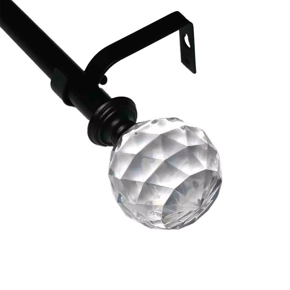 Modern Home Decor High Quality Crystal Curtain Rod Sets Metal Pole for Home Decor-Factory Wholesale