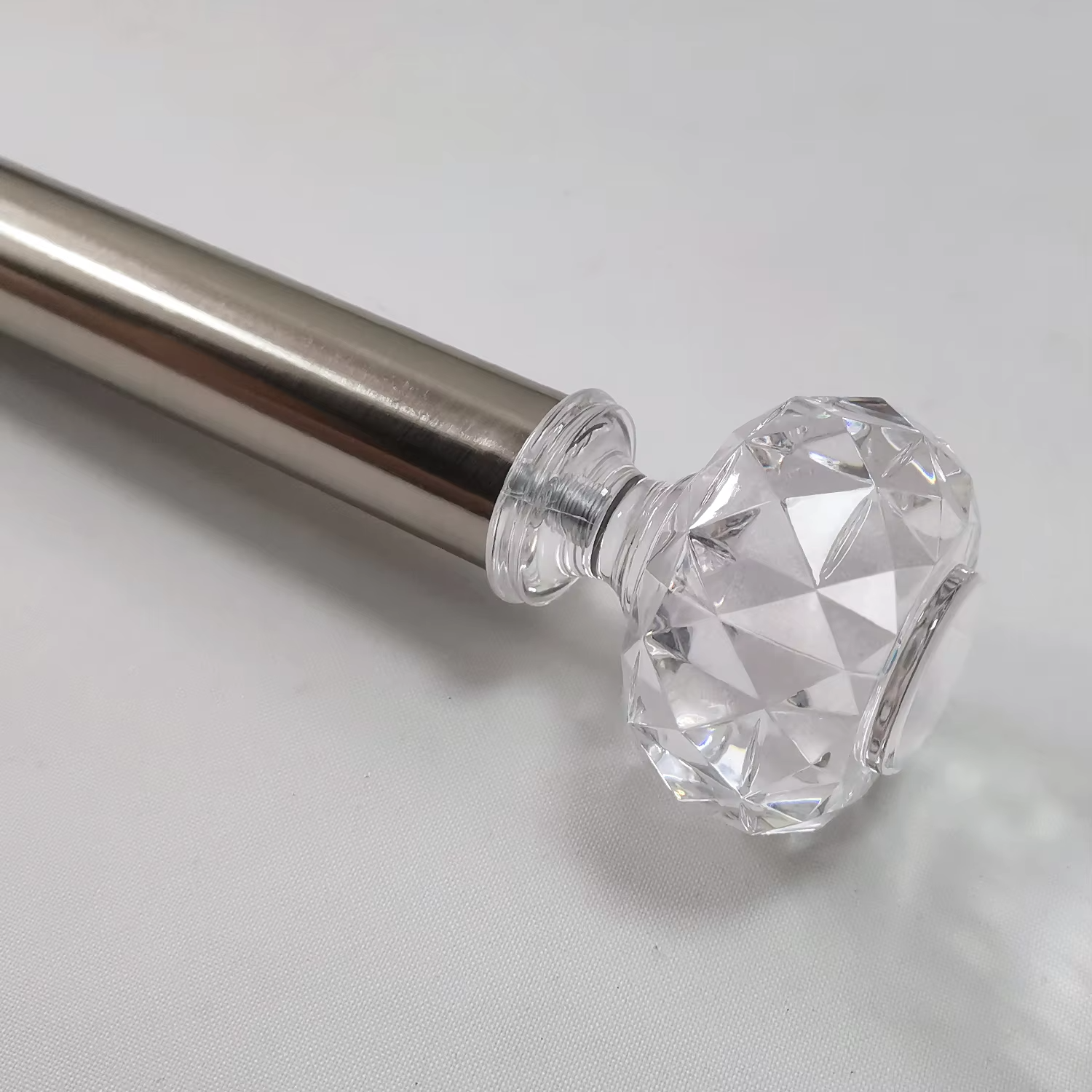 Modern Home Decor High Quality Crystal Curtain Rod Sets Metal Pole for Home Decor-Factory Wholesale