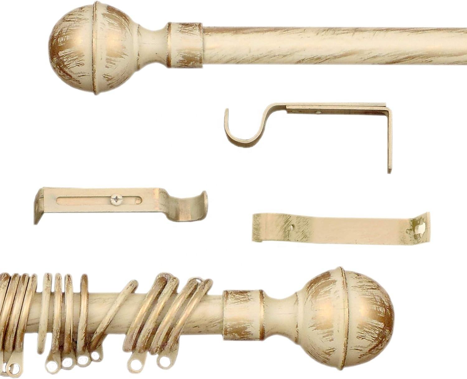 Smartop Hot Sale Modern Design Metal Window Curtain Rod with Decorated Hardware Curtain Pole Head Finial for Windows