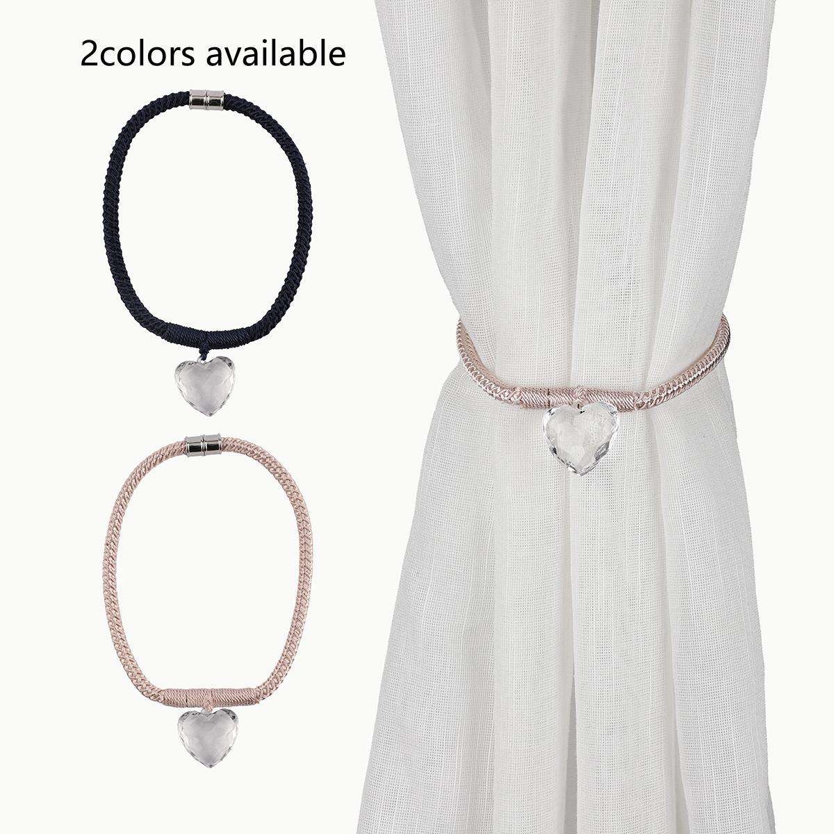 Heart Shape Crystal Light Luxury High-end Magnetic Curtain Tiebacks Home Decoration Accessory Tieback Crystal Ball Tie