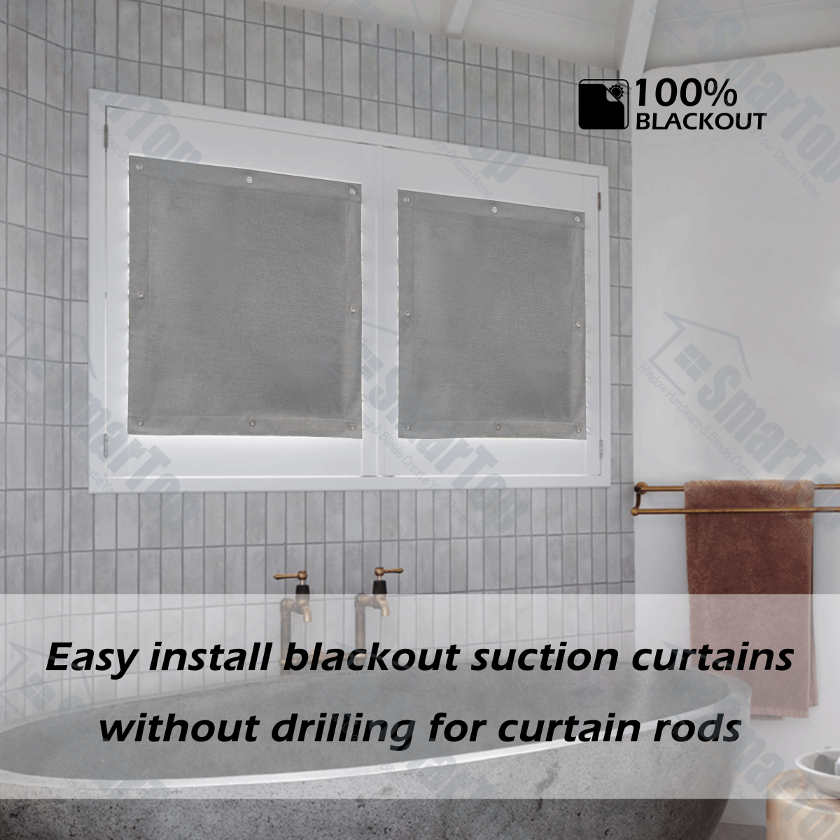 New Design Portable Travel Blackout Window Blind With Suction Cup and Magic Tape Temporary Anywhere Adjustable Shade Curtain