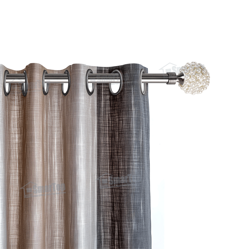 Factory Price Luxury Ball Shaped Aluminum Alloy Curtain Rod Shiny Silver White Black Eco-friendly Modern Decorative Finials