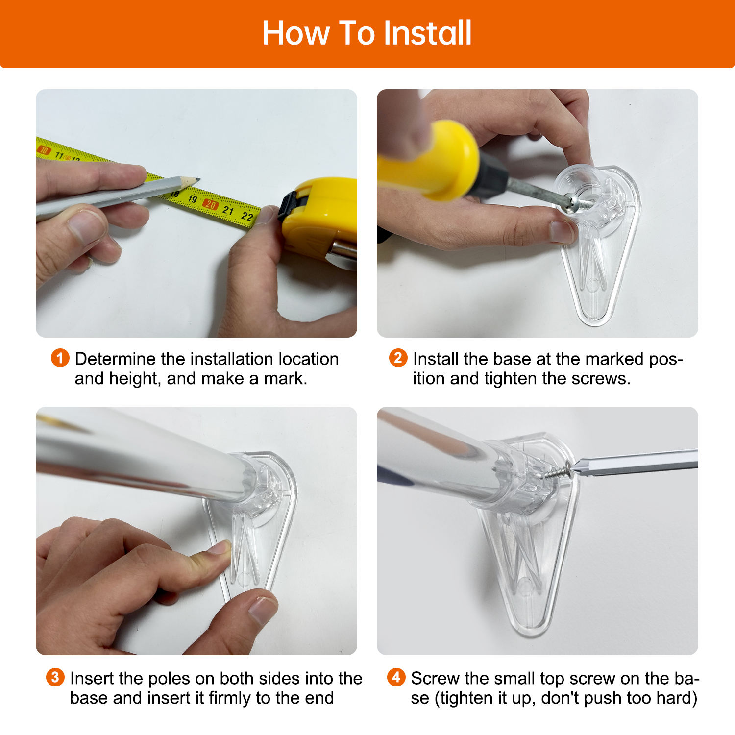 Adjustable SMARTOP Shower Curtain Poles Pillar Shape Eco-Friendly Stainless Steel Factory Direct Sale OEM Customized