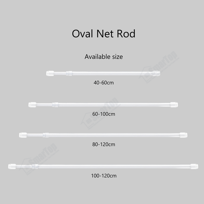 New Free Sample High Quality Adjustable Curtain Rod Cafe Extendable Curtain Rod Pole Set Wholesale for Home