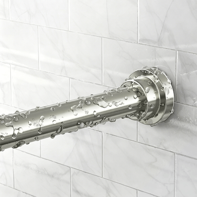 Shower Curtain Rod Curved Shower Curtain Rod Adjustable Shower Rod Rustproof Stainless Steel Curtain Rod for Bathroom