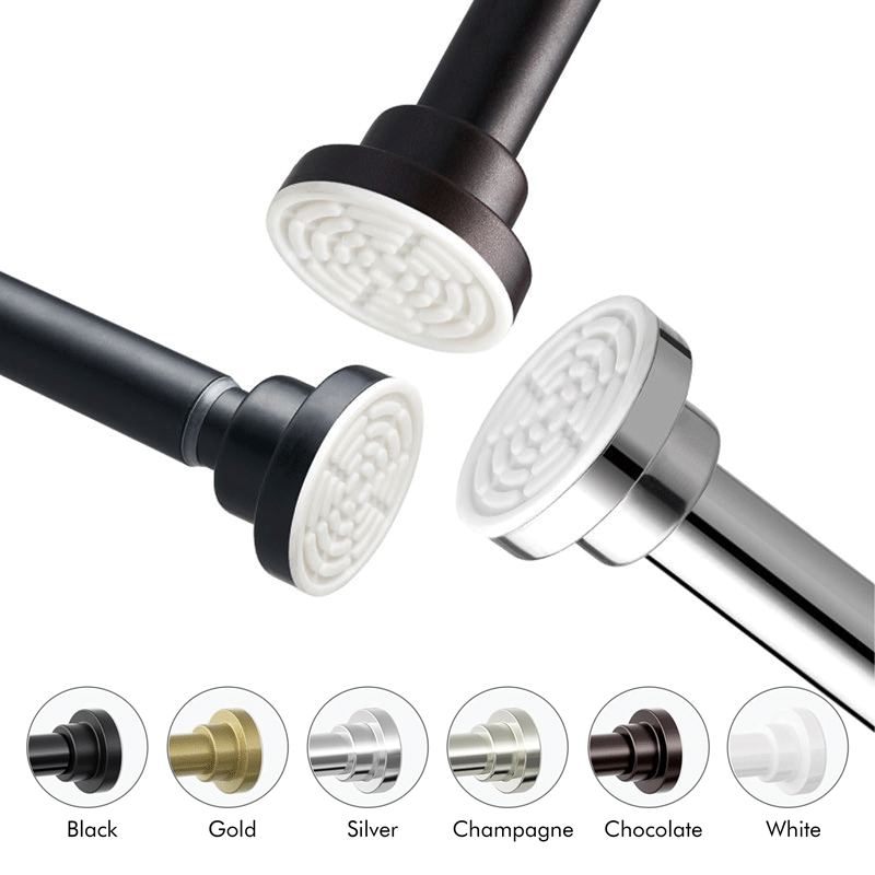 Shower Curtain Rod Curved Shower Curtain Rod Adjustable Shower Rod Rustproof Stainless Steel Curtain Rod for Bathroom