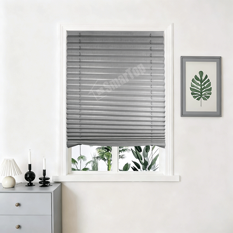 High Quality Non-woven Fabric Pleated Blinds Corded Plisse Shades Manual Corded Pleated Window Blinds for Home Decoration