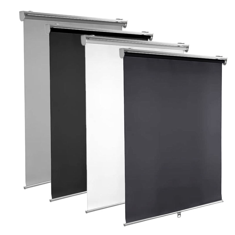 Smartop RBTL40371 Cordless Classic Plain Translucent Built-In Polyester Automatic Wide Blade Roller Blinds UV Protection for