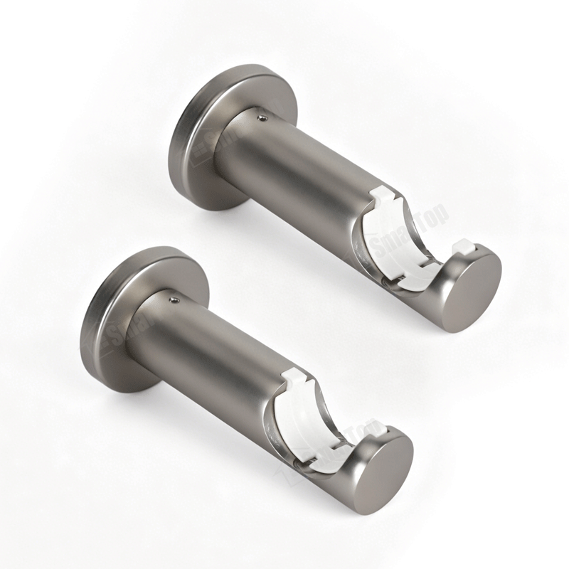 Modern Metal Aluminum Curtain Bracket and Poles Tracks Accessories Easy Installation Drapery Hardware Wall Brackets