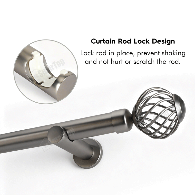 Modern Metal Aluminum Curtain Bracket and Poles Tracks Accessories Easy Installation Drapery Hardware Wall Brackets