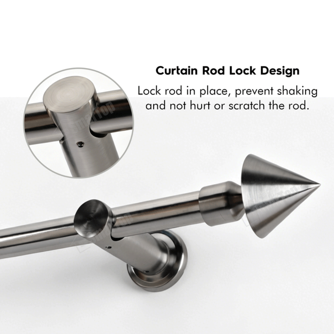 New Window Curtain Bracket Hardware Metal Modern Design Curtain Rod Brackets Self-Adhesive Easy Install